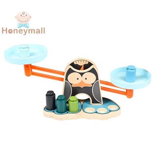 Honeymall Montessori matemáticas juguete pingüino balanza balanza educativa juego de mesa niños juguete