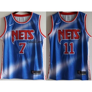 Nba hombres baloncesto jersey Brooklyn Nets 11 7 Kyrie Irving Kevin Durant new sky blue temporada regular jersey de baloncesto