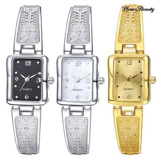 reloj de pulsera de cuarzo analógico con banda de acero inoxidable para dama, diseño de reloj de pulsera [hearsbeauty]