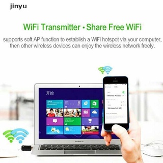 jinyu 150Mbps Wireless USB Ethernet PC WiFi AC Adapter Lan 802.11 Dual Band 2.4G / 5G .