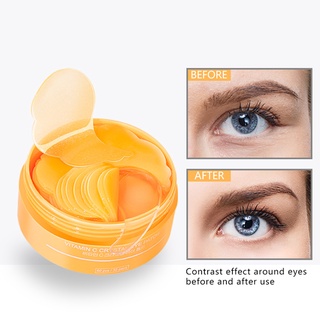 bluelans 30 pares/juego de parches hidratantes para ojos suavizar la piel ultrafina vitamina c colágeno reparación de ojos ojeras parches para mujer