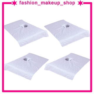 [maquillaje] 4 piezas de algodón mesa de masaje cara agujero toalla belleza cama cubierta espacio sábana