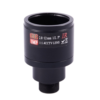 lente cctv hd 3.0mp m12 2.8-12mm lente cctv ir hd, f1.4, zoom de enfoque manual