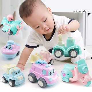 3/5/7Pcs bebé Mini dibujos animados construcción vehículo tire hacia atrás inercia juguete coche conjunto