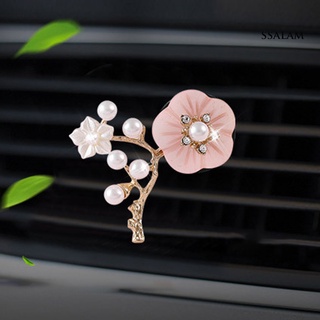coche aromaterapia clip forma de flor buen olor imitación perla mini delicado coche ventilación ambientador para coche
