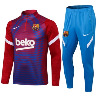 21/22 Barcelona rojo&azul juego de entrenamiento de fútbol de alta calidad uniforme