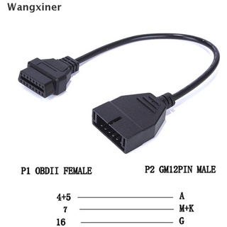 [wangxiner] GM 12 Pin To OBDI OBDII 16 Pin Connector Adapter Car Motor Diagnostic Tool Cable Hot Sale