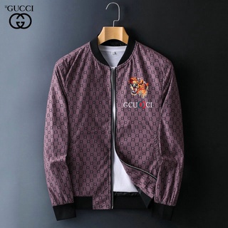 #READY STOCK# GUCCI men casual fashion sport loose jacket men autumn spring Counters quality zipper jacket coat