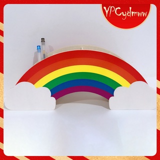Soporte de bolígrafo arco iris organizador de papelería hogar escritorio decoración de oficina (6)