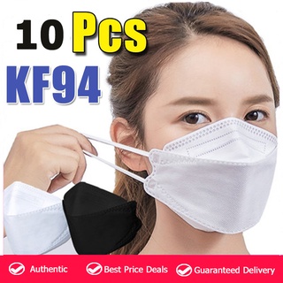 10pcs KF94 máscara facial^ 4 capas no tejida filtro protector 3D