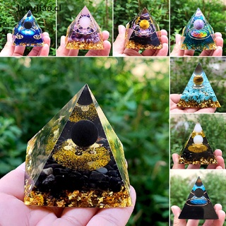 [Juyujiao] Pirámide Orgone Amatista Sanadora De Peridoto Energía Pyramide Emf Protección [CL]