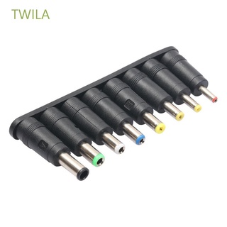 TWILA 8pcs 2pin Laptop Charger AC DC InterchangeableTips Socket Plug Connector Universal Notebook Power Adapter/Multicolor