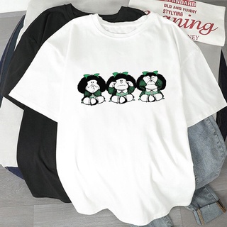 Camiseta con estampado De caricaturas De Paz Mafalda o han Café