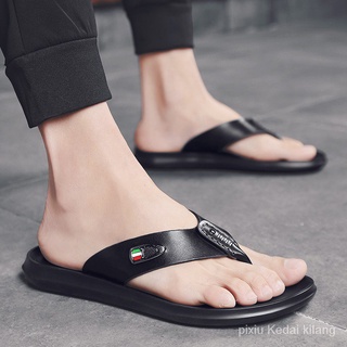 Hombres Casual cuero chanclas antideslizante diapositivas suela suave gran tamaño 38-36 masculino Casual zapatos de moda lWqA