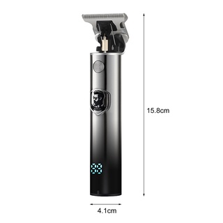 Overcharming eléctrico Clipper T-blade inalámbrico USB Touch interruptor bajo ruido Trimmer herramienta de corte de pelo (5)