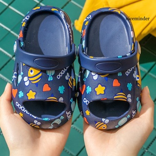Nice_1 par de zapatillas de bebé de dibujos animados de abeja patrón antideslizante transpirable niños niños y niñas sandalias para la primavera (8)