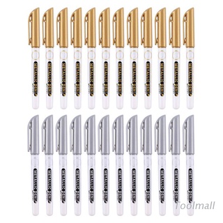 12 pzs rotuladores de pintura permanentes de metal/metal/herramientas/12 pzas/plumas artesanales doradas (1)