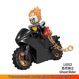 En stock ghost rider Con motor minifigures batman super heroes Bloques De Construcción Juguetes (5)
