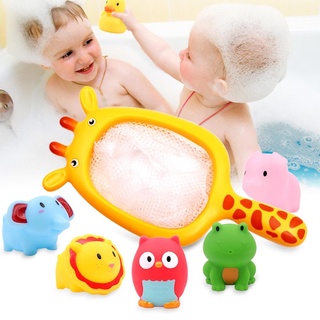 arca flotante animal en forma de bebé baño squirt juguetes niño salvage juguete conjunto de juegos de agua flotador juego de pesca poco océano bañera (7)