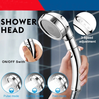 Cabezal de ducha de alta presión 3 en 1 con cabezal de ducha de mano con encendido/apagado/pausa