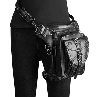[HOMYL1] Gótico Steampunk bolsa de cintura hombres mujeres Retro muslo pierna gota bolsa bolsa