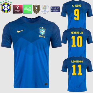 2021 Brasil Away Jersey de la mejor calidad Brasil selección nacional azul lejos fútbol jersi Jersey