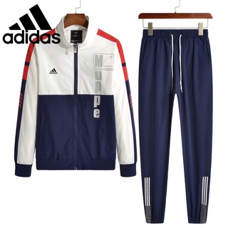 Listo Stock ! Adidas Chaquetas Pantalones Hombres Moda Ropa Deportiva Y Parejas Suelta Trajes Deportivos (1)