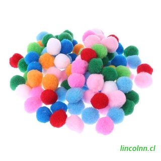 linco 100pcs suave redondo esponjoso artesanía pompones bola de color mezclado poms 30mm diy manualidades diy diy