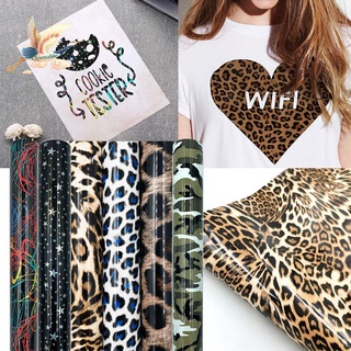 clysmable decoración del hogar camuflaje leopardo cheetah camiseta ropa plancha en vinilo transferencia de calor rollo de vinilo sombreros textiles fácil de cortar paquete de vinilo silueta papel htv vinilo