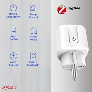 tuya zigbee smart plug eu 16a 110-250v timer socket smart home wireless plug compatible alexa google home assistant xfjjyrg