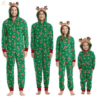 familia coincidencia monos ropa de dormir ciervo navidad navidad sudadera con capucha de ciervo orejas pijamas conjunto (2)