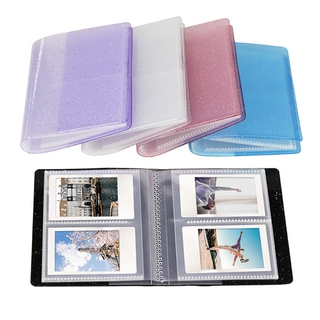 64 capacidad de tarjetas titular carpetas álbumes Bling cubierta clara para juegos de mesa de 3 pulgadas tarjeta Polaroid tarjetas de fotos titular de la manga