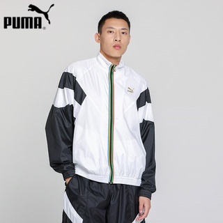PUMA 100% Original Jacket Men's and Women's Woven Windproof Sports Stand Collar Jacket 597610