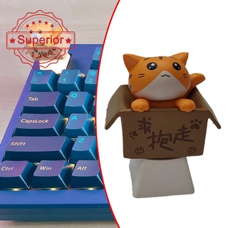 Lindo gato teclado mecánico personalizado teclado personalidad eje diseño Anime tapas accesorios J6N6