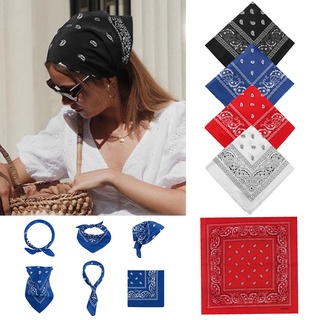 [elfi] bandana de impresión para el cabello/bandas para el cabello/mujer/unisex/bufanda cuadrada/banda turbante