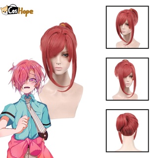 Mitsuba-Peluca de Cosplay para mujer Cosplay de Hanako Kun peluca corta rosa Cosplay de Anime resistente al calor