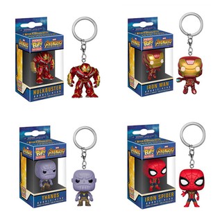 ¡ Funko POP ! Marvel Los Vengadores Iron Man Spider-Hulkbuster Thanos Llavero Figura De Acción Juguetes Modelo Muñecas