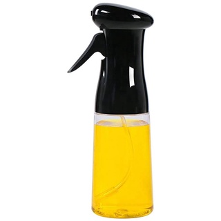 dispensador de aceite de botella para cocinar a la parrilla, 7 oz/210 ml aceite de oliva recargable fina nebulizador negro