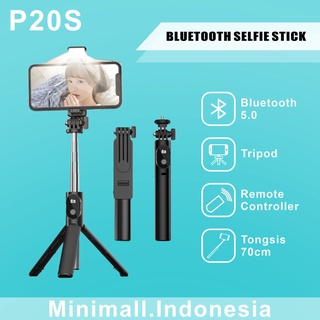 P20s Selfie Stick trípode palo luz LED Plus inalámbrico Bluetooth calidad