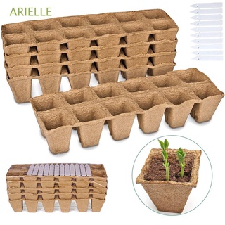 ARIELLE 10Pcs Nursery Tray Propagation Seed Grow Box Seedling Tray Seed Starter Garden Plant Succulent With Labels Eco-Friendly Flower Pot