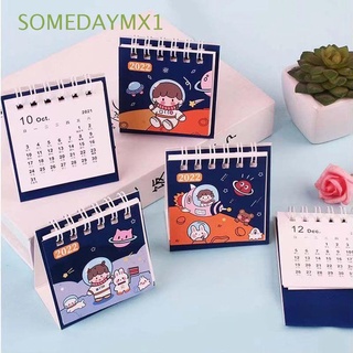 Somedaymx1 escritorio decoración de la escuela suministros de oficina diario calendario planificador libro escritorio calendario 2022 calendario