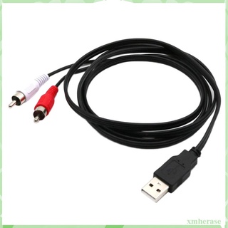 Cable USB a RCA, 1.5m USB Macho a 2 RCA Jack Macho Divisor Cable de Audio Y Video Lnea de Adaptador Compuesto AV (1)