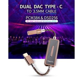 tempotec sonata e35 usb tipo c a 3.5 mm auriculares amplificador amplificador auriculares dac dsd256 para teléfono android y pc&mac dual cs43131 (4)