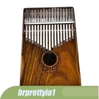 [BRPR1] Kalimba principiante pulgar Piano instrumento Musical 17 teclas regalo juguete marrón claro (4)