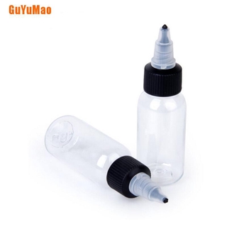 [cguyu] 1/5/10 piezas botella de plástico vacía de 30 ml 1oz con tapa para tatuaje tinta pigmento frg