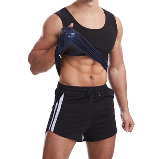 Los hombres Sauna traje de captura de calor Shapewear sudor cuerpo Shaper chaleco Slimmer Saunasuits compresión térmica superior Fitness entrenamiento camisa (4)