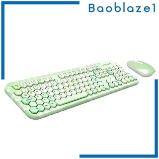 [BAOBLAZE1] Ghz teclado inalámbrico y ratón conjunto de 104 teclas coloridas para Mac PC portátil (4)