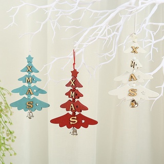 aoyuedan decoración de navidad moda ligera pequeña decoración de madera árbol de navidad colgante gadget para fiesta