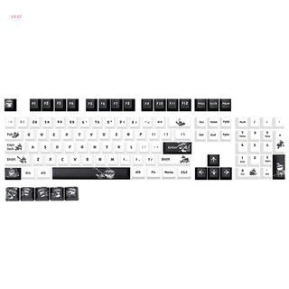 【JJ】 Kungfu Panda Keycaps 109 Key PBT OEM Profile Keycovers Dye Sub Keycap Set for Cherry MX Mechanical Keyboard