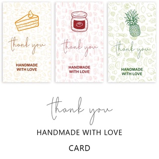 floro 30pcs regalo gracias por su pedido paquete insertos apreciar tarjetas hechas a mano con amor para pequeñas empresas etiquetas de felicitación 3.5x2.1inch tiendas en línea patrón de flores (5)